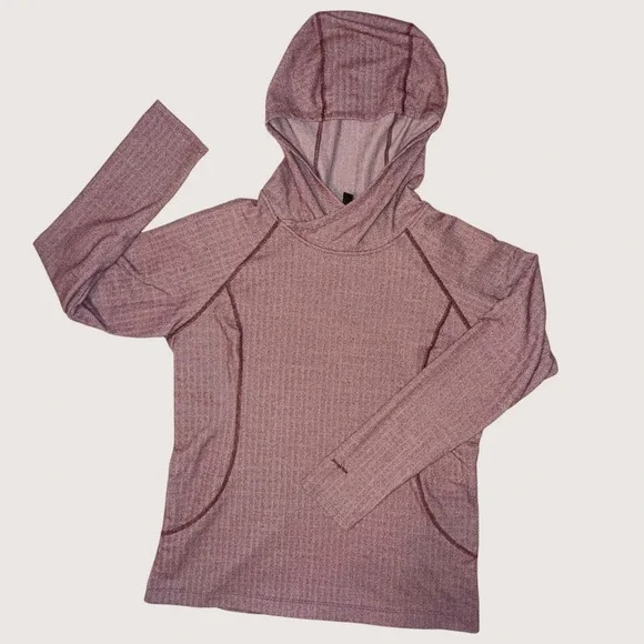 Patagonia Women's Large Base Layer Active Hoodie Herringbone Gorpcore Thumbholes - Picture 5 of 16
